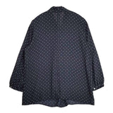23区 洗える トライアングルプリント ネックデザイン ブラウス BLWOSM0304 ブラウス シャツ ネイビー レディース ニジュウサンク【中古】6-0621M∞