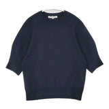 23区 テンセルストレッチ パフスリーブ セーター ニット ネイビー レディース ニジュウサンク【中古】6-0701S∞