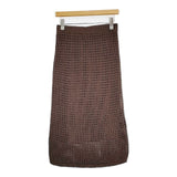 theory ポリッシュド ツイスト テクスチャード スカート TEXTURED POLISHED ロングスカート ブラウン レディース セオリー【中古】6-0621M∞