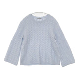 theory luxe ADLE STR FOAMY ウールナイロン セーター ニット ブルー レディース セオリーリュクス【中古】6-0816T∞