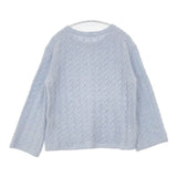 theory luxe ADLE STR FOAMY ウールナイロン セーター ニット ブルー レディース セオリーリュクス【中古】6-0816T∞