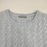 theory luxe ADLE STR FOAMY ウールナイロン セーター ニット ブルー レディース セオリーリュクス【中古】6-0816T∞