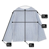 theory luxe ADLE STR FOAMY ウールナイロン セーター ニット ブルー レディース セオリーリュクス【中古】6-0816T∞