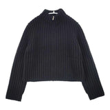 theory FELTED WOOL CASH ZIP UP CARDI ジップアップブルゾン ウールカシミヤ セーター ニット 24AW ブラック レディース セオリー【中古】6-0816T∞