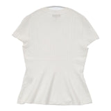 theory Compact Crepe Peplum Top ニットソー 半袖Ｔシャツ カットソー ホワイト レディース セオリー【中古】6-0701S∞
