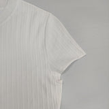theory Compact Crepe Peplum Top ニットソー 半袖Ｔシャツ カットソー ホワイト レディース セオリー【中古】6-0701S∞
