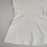 theory Compact Crepe Peplum Top ニットソー 半袖Ｔシャツ カットソー ホワイト レディース セオリー【中古】6-0701S∞