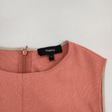 theory SEAM CREW NK STRETCH OXFORD ノースリーブドレス ワンピース ピンク レディース セオリー【中古】6-0701S∞