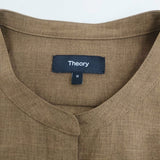 theory CRISP POLY UTL SHIRT DR 定価42900円 サイズ0 ノースリーブシャツ ワンピース ブラウン レディース セオリー【中古】6-0506S◎