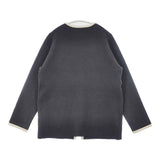 23区 ミニブークレ ニットジャケット ノーカラージャケット チャコールグレー レディース ニジュウサンク【中古】6-0827T∞