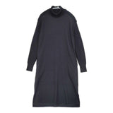 23区 ウールリブドッキング タートルネック ニット ワンピース ネイビー 濃紺 レディース ニジュウサンク【中古】6-0816T∞