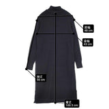 23区 ウールリブドッキング タートルネック ニット ワンピース ネイビー 濃紺 レディース ニジュウサンク【中古】6-0816T∞