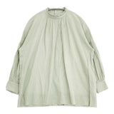 23区 シアーコットンボイル フリル ブラウス BLWSNS0308 ブラウス シャツ グリーン レディース ニジュウサンク【中古】6-0621M∞