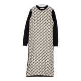 Tory Burch ウールシルク 切り替え XXS ワンピース ベージュ ブラック レディース トリーバーチ【中古】6-0816M∞