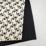 Tory Burch ウールシルク 切り替え XXS ワンピース ベージュ ブラック レディース トリーバーチ【中古】6-0816M∞