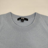 UNIQLO 新品 3Dカシミヤクルーネック セーター ニット ライトブルー レディース ユニクロ【中古】6-0816T∞