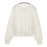 SHIPS 24SS 手洗い可能 ペーパー コットン プルオーバー ニット定価15950円 316-01-0804 ニット ホワイト レディース シップス【中古】6-0326M◎