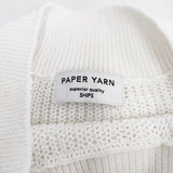 SHIPS 24SS 手洗い可能 ペーパー コットン プルオーバー ニット定価15950円 316-01-0804 ニット ホワイト レディース シップス【中古】6-0326M◎