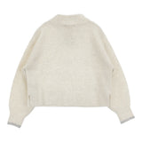grove 新品 洗える ふんわりウール混ボトルネックニット プルオーバー 定価4948円 セーター 25AW オフホワイト レディース グローブ【中古】6-0227T♪