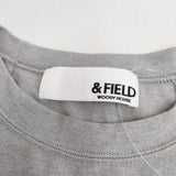 &FIELD アンドフィールド クアトロセブンカノコドルマンプルオーバー 鹿の子 カットソー 定価7590円 and-bz カットソー グレー レディース【中古】6-0515S◎