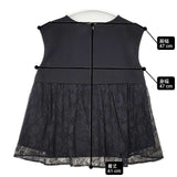 ROPE PICNIC UVカット・接触冷感 レースドッキングカットトップス ノースリーブブラウス 定価4499円 Ｔシャツ カットソー 25SS ブラック レディース ロペピクニック【中古】6-0701S∞