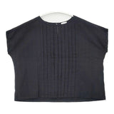 le vent souffle タック ワイドブラウス 25S-C057 半袖Ｔシャツ カットソー 25SS ブラック レディース ルヴァンスフル【中古】6-0701S∞