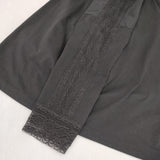 &yarn ボートネック レース カットソー ブラウス シャツ ブラック レディース アンドヤーン【中古】6-0701M∞
