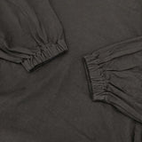 manon GATHER SLEEVE LS TEE ギャザースリーブロングスリーブT カットソー 定価13200円 Ｔシャツ カットソー ブラック レディース マノン【中古】6-0701M∞