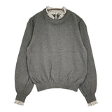 sosotto コットンカシミヤLIBERTYフリルカラープルオーバー 定価15180円 LIBERTY セーター ニット グレー レディース ソソット【中古】6-0904T♪