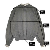 sosotto コットンカシミヤLIBERTYフリルカラープルオーバー 定価15180円 LIBERTY セーター ニット グレー レディース ソソット【中古】6-0904T♪