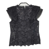 snidel 総レース インナー付き ブラウス シャツ ブラック レディース スナイデル【中古】6-0701S∞