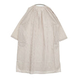 nest Robe コットンリネンストライプスモックドレス 01243-1091 ワンピース 24AW ベージュ レッド レディース ネストローブ【中古】6-0625M∞