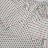 nest Robe コットンリネンストライプスモックドレス 01243-1091 ワンピース 24AW ベージュ レッド レディース ネストローブ【中古】6-0625M∞