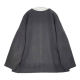 nest Robe ウールモッサージャケット 01204-1036 日本製 ノーカラージャケット チャコールグレー レディース ネストローブ【中古】6-1016T△
