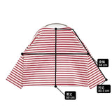 Le Minor フランス製 ワイド ボーダー バスクシャツ 長袖Ｔシャツ カットソー ロンＴ ホワイト レッド レディース ルミノア【中古】6-0625M∞