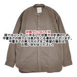 ARMEN コットン ポプリン バンドカラーシャツ サイズ2 インド製 長袖シャツ グレージュ レディース アーメン【中古】6-0424M♪