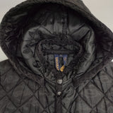 LAVENHAM イギリス製 英国製 フード付き サイズ36 キルティングジャケット ブラック レディース ラベンハム【中古】6-1016T△