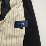 ROPE' コットンストレッチ コーデュロイ テーラードジャケット ネイビー 濃紺 レディース ロペ【中古】6-0827T∞