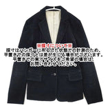 ROPE' コットンストレッチ コーデュロイ テーラードジャケット ネイビー 濃紺 レディース ロペ【中古】6-0827T∞