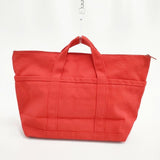 marimekko キャンバス トートバッグ レッド レディース マリメッコ【中古】6-0509G∞