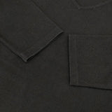 ORCIVAL RC-9116 Vネックコットンロードバスクシャツ 長袖Ｔシャツ カットソー ロンＴ ブラック レディース オーシバル/オーチバル【中古】6-0701M∞