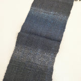 みちのくあかね会 ホームスパン ウール Hand spun & woven ORIZA マフラー ネイビー グレー レディース みちのくあかね会【中古】6-0914T◎
