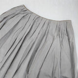 mina perhonen ya5222 papier コットン サイズ38 ロングスカート グレー レディース ミナペルホネン【中古】6-0622M∞