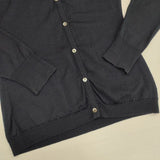 JOHN SMEDLEY ニュージーランドメリノウール イングランド製 XS Vネック カーディガン ネイビー レディース ジョンスメドレー【中古】6-0823T∞