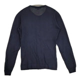 JOHN SMEDLEY シーアイランドコットン イングランド製 XS カーディガン ネイビー レディース ジョンスメドレー【中古】6-0701M∞