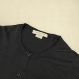 JOHN SMEDLEY シーアイランドコットン イングランド製 XS カーディガン ネイビー レディース ジョンスメドレー【中古】6-0701M∞