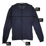 JOHN SMEDLEY シーアイランドコットン イングランド製 XS カーディガン ネイビー レディース ジョンスメドレー【中古】6-0701M∞