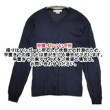 JOHN SMEDLEY シーアイランドコットン イングランド製 XS カーディガン ネイビー レディース ジョンスメドレー【中古】6-0701M∞