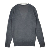 JOHN SMEDLEY ニュージーランドメリノウール イングランド製 XS Vネック カーディガン グレー レディース ジョンスメドレー【中古】6-0823T∞