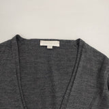 JOHN SMEDLEY ニュージーランドメリノウール イングランド製 XS Vネック カーディガン グレー レディース ジョンスメドレー【中古】6-0823T∞